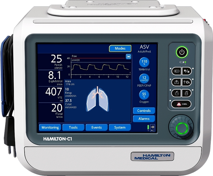 Simulator til HAMILTON-C1 respirator